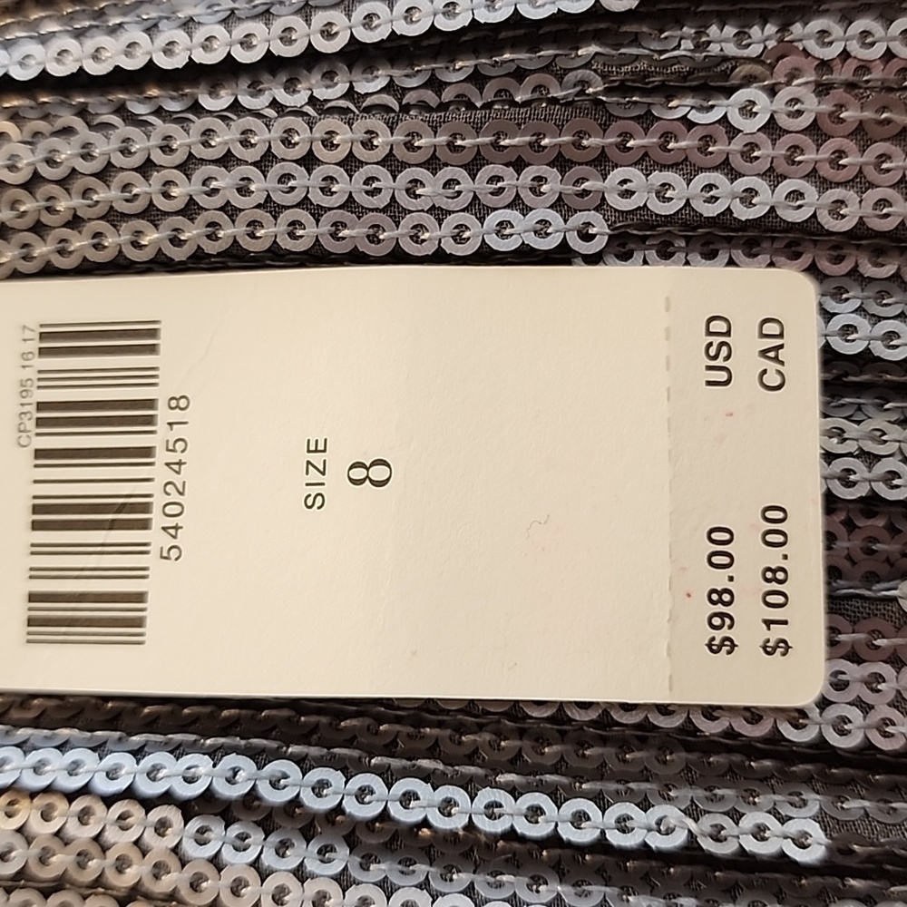 NEW Anthropologie Amelie Beaded Cami Pewter Ruffle Hem Evening Top Bohemian Chic - Picture 10 of 11